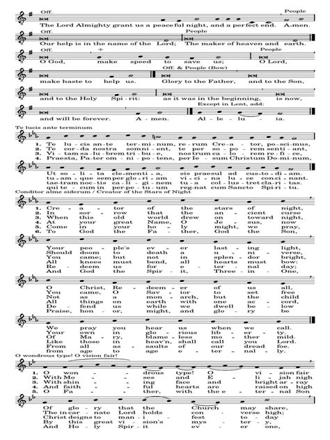 bcp hymn lyrics|An Order for Compline.